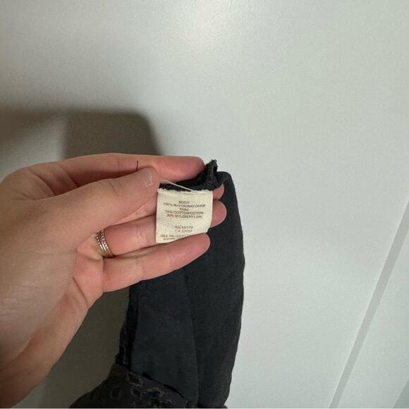 Free People Grey Diamond Print Sleeveless Lace Romper Size 8 - Picture 6 of 6